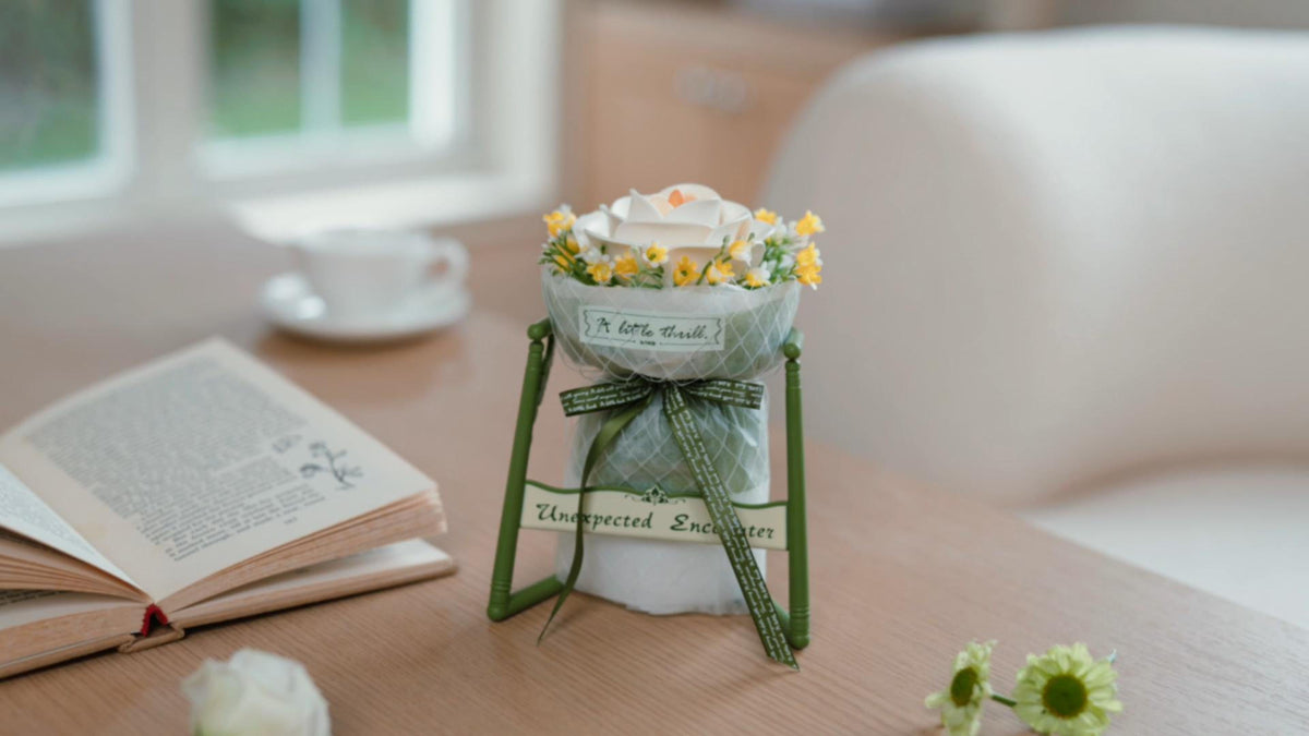 An Assembled ROKR White Camellia on Desktop