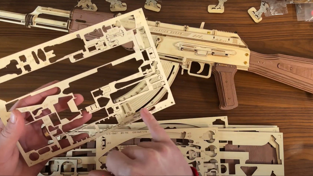 ROKR AK 47 Assault Rifle Toy Gun 3D Wooden Puzzle Review