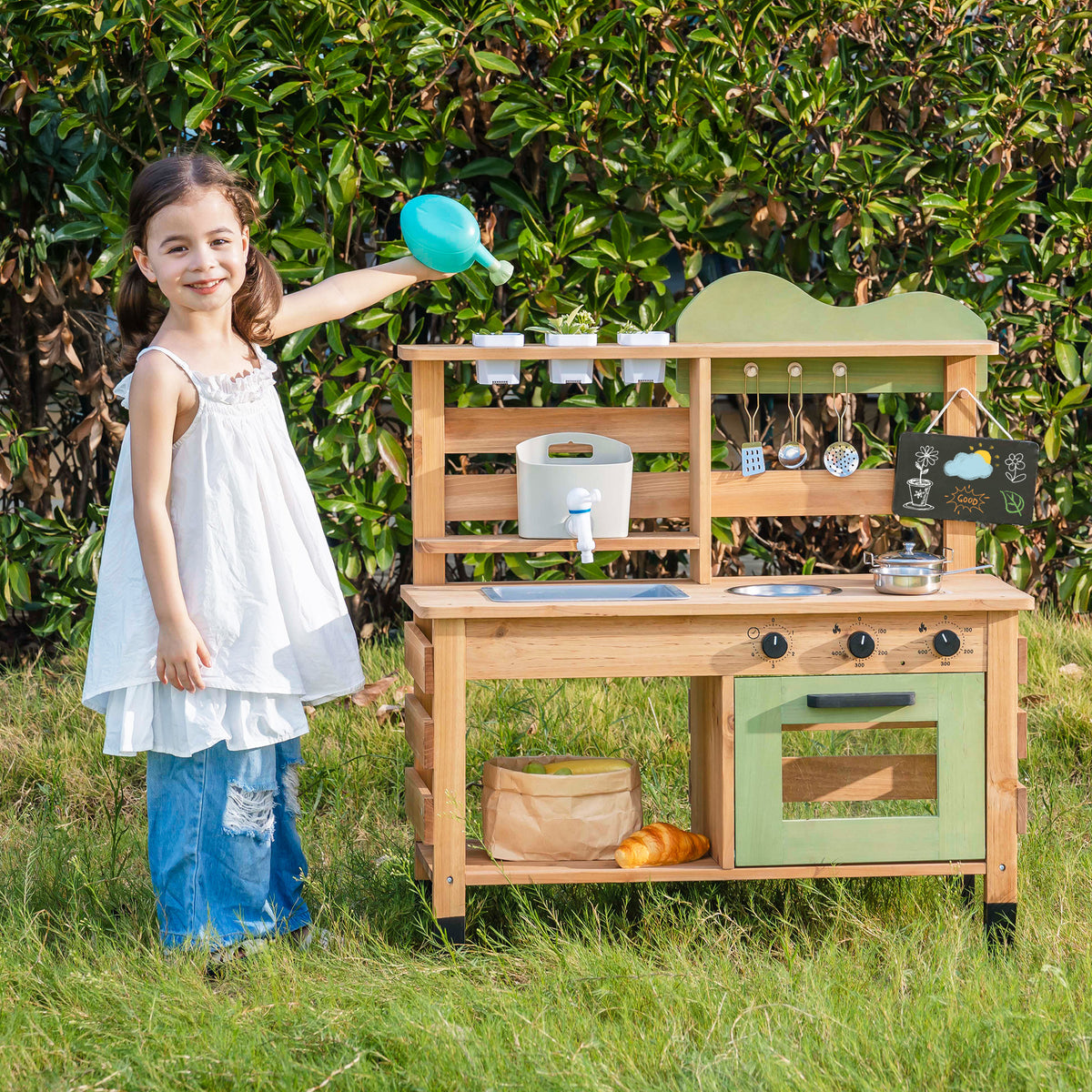 ROBUD Outdoor Mud Play Kitchen with Removable Sink main product photo