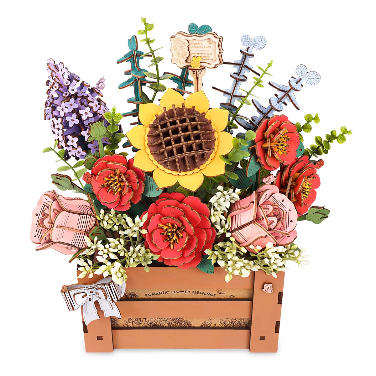 Rowood Wooden Bloom Box DIY 3D Puzzle TW02H main product photo