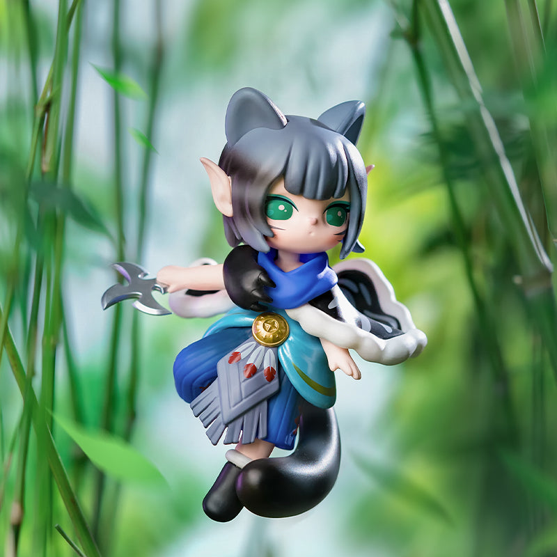 Rolife Suri Paradise Guardians Surprise Figure Dolls SGXX0 collectible figurine, hands assembling laser-cut wooden pieces