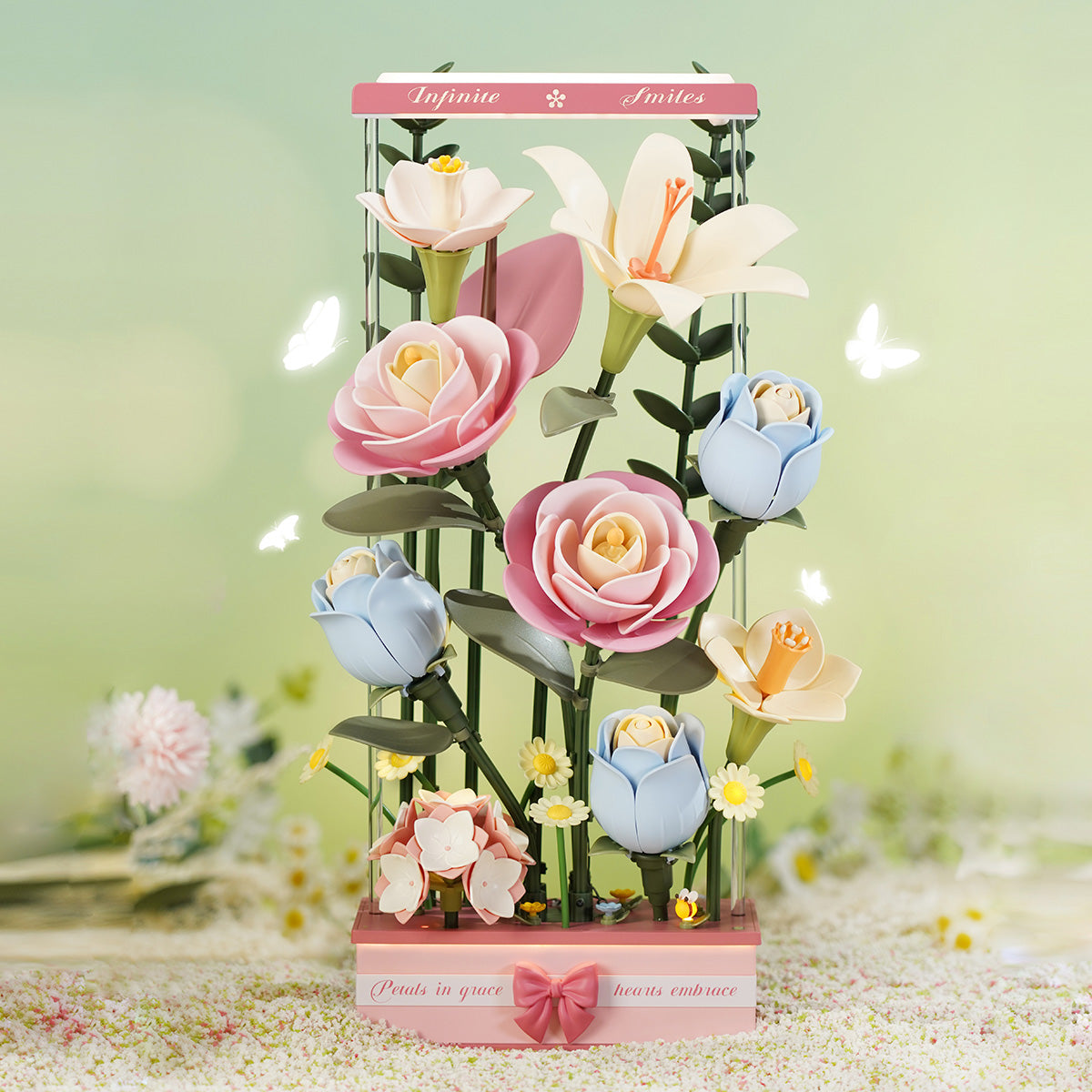 ROKR, Blooming Bouquet Box DIY, AF01D, 3D wooden bouquet box puzzle, side angle