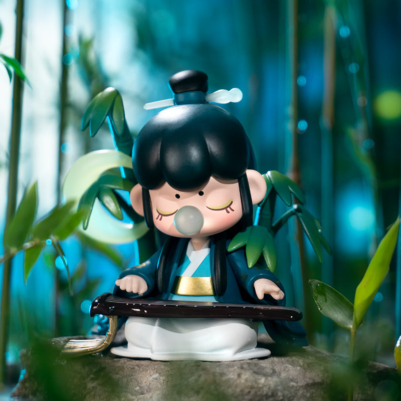 Rolife Nanci Chinese Poetry Surprise Figure Dolls ZKXX collectible figurine, close-up of intricate laser-cut parts