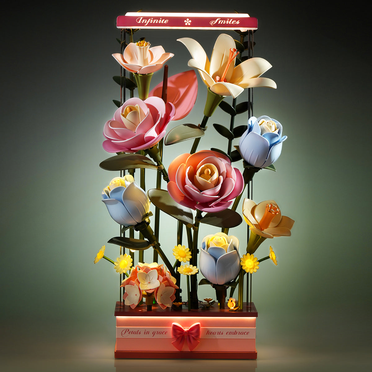 ROKR, Blooming Bouquet Box DIY, AF01D, 3D wooden bouquet box puzzle, detail close-up