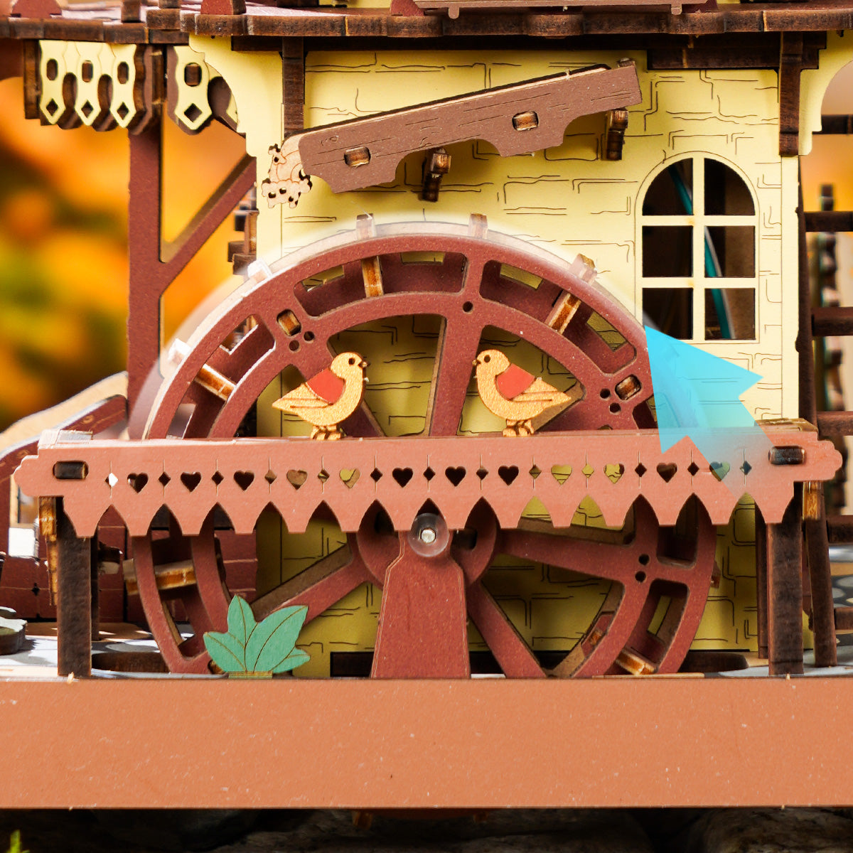 ROKR Cuckoo Clock Mechanical 3D Wooden Puzzle, mechanical cuckoo clock 3D wooden puzzle, in-use demonstration