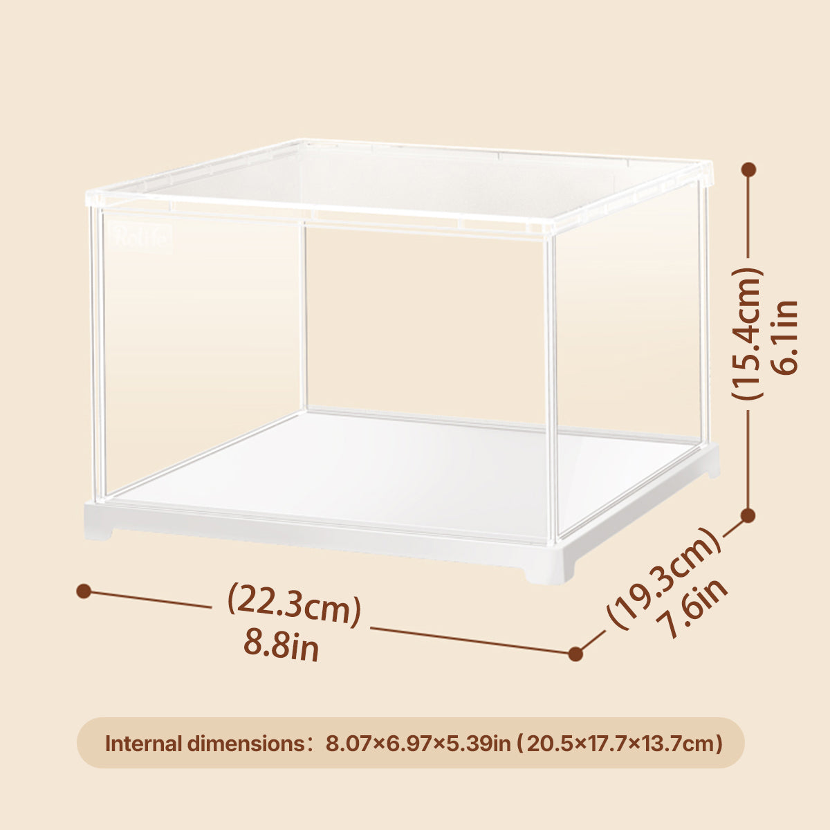 Rolife Acrylic Display Box Landscape Size S DF04L DIY craft kit, illuminated scene showing lighting feature