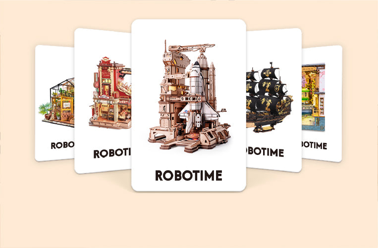 Robotime gift page gift cards category tile showing colorful digital and physical gift card options