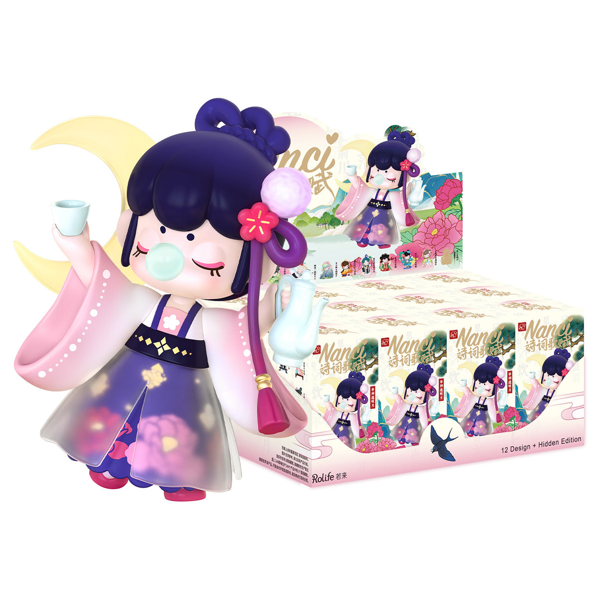 rolife nanci chinese poetry 12 design + hidden design blind box on a white background