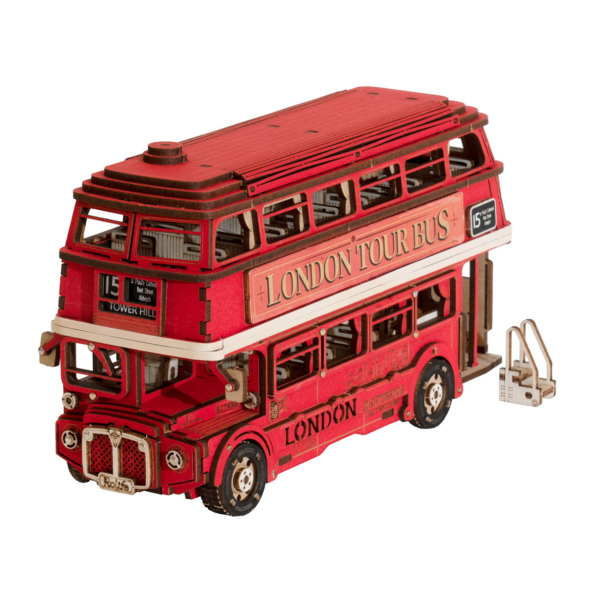 Robotime Online Rolife London Tour Bus 3D Wooden Puzzle TGM02
