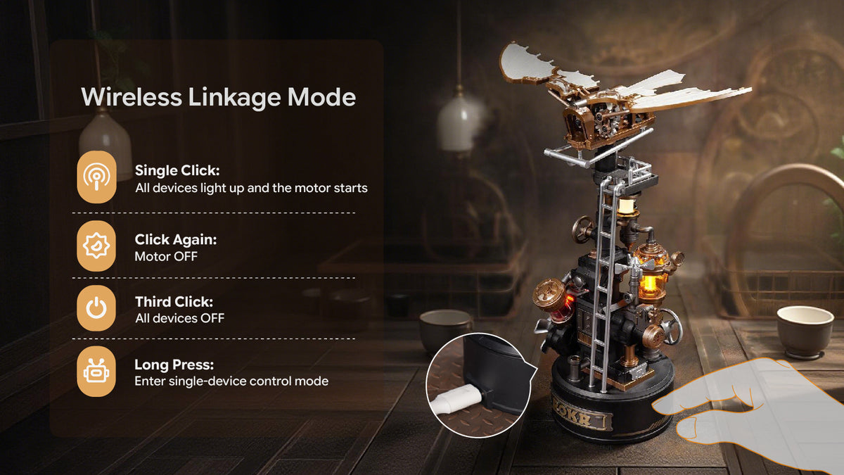 ROKR Leonardo Da Vinci's Ornithopter Mechanical 3D Puzzle CGL02 product overview image 1, SKU CGL02
