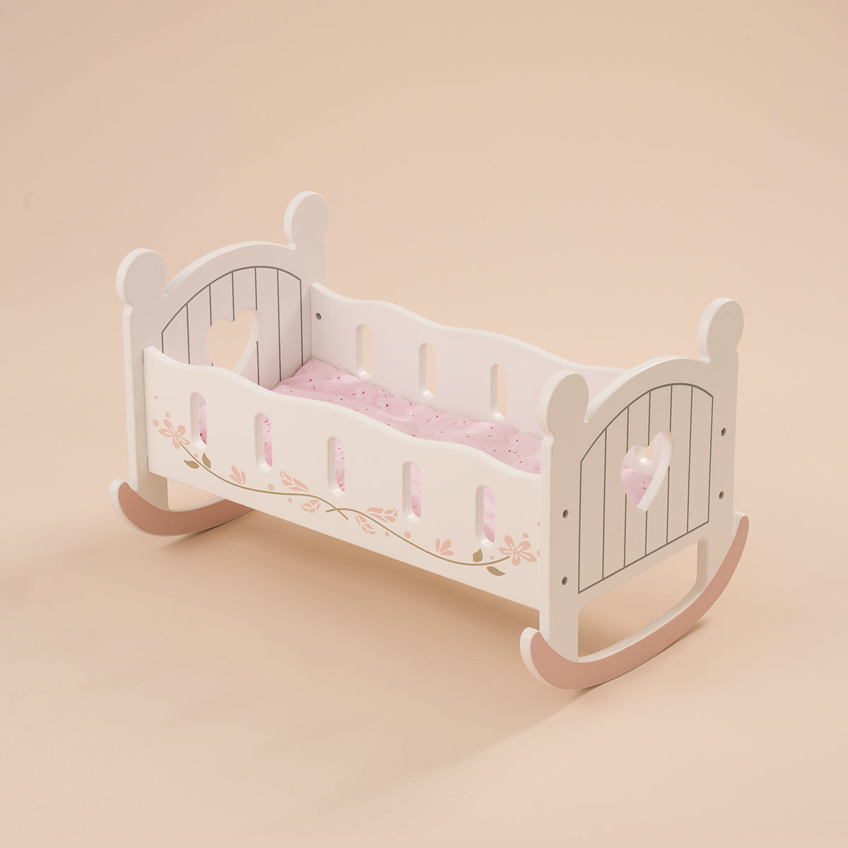 Robud Baby Wooden Doll Crib 18inch WRP01 collectible figurine, exploded view of components and parts