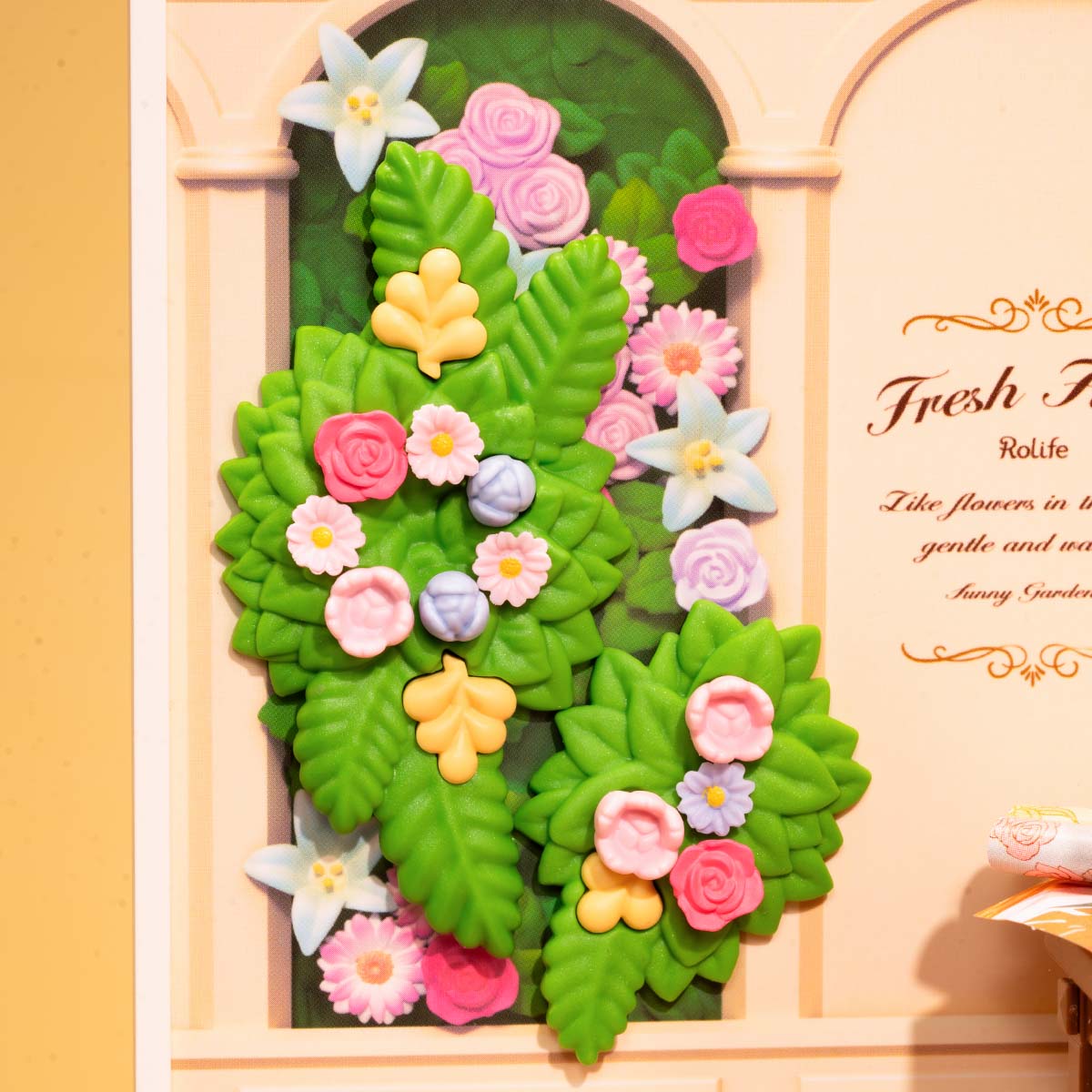 Rolife Fresh Flower Shop DIY Miniature House DW017B, DIY miniature dollhouse kit, side view