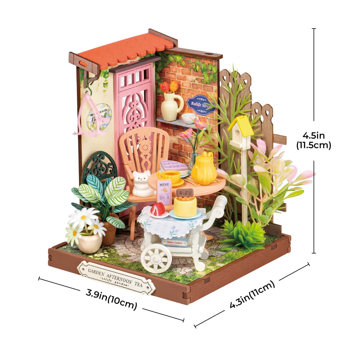 Rolife Little & Warm Space Series3 DIY book nook miniature kit, decorative miniature scene with figures