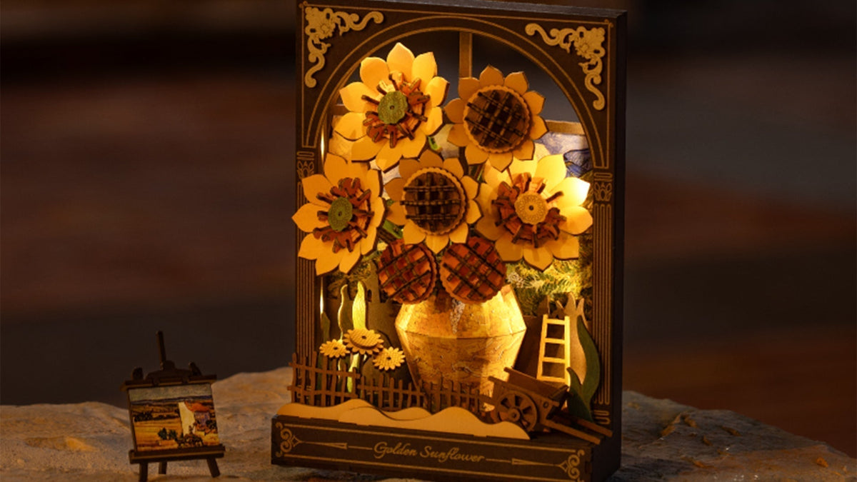 Banner Rowood Wooden Floral Paintings Wall Art 3D Wooden Puzzle Series