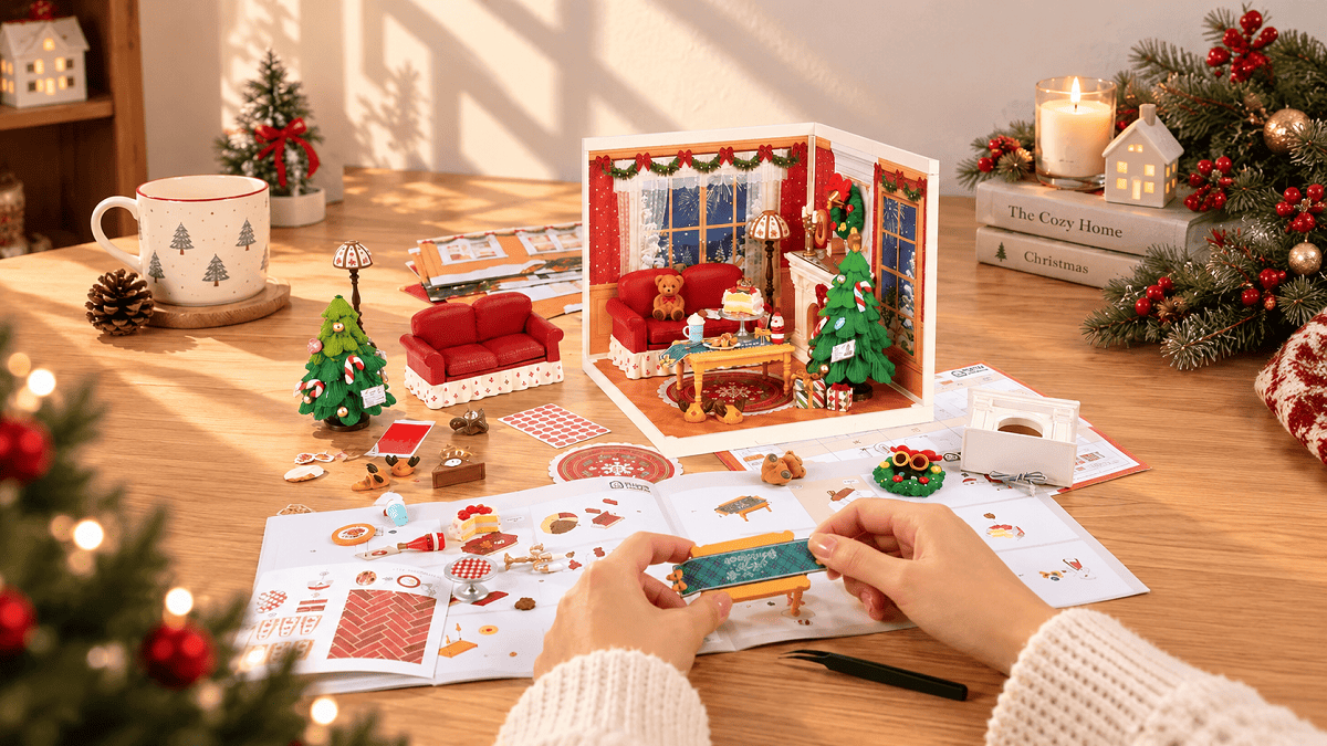 Cozy Christmas Miniature House Kit