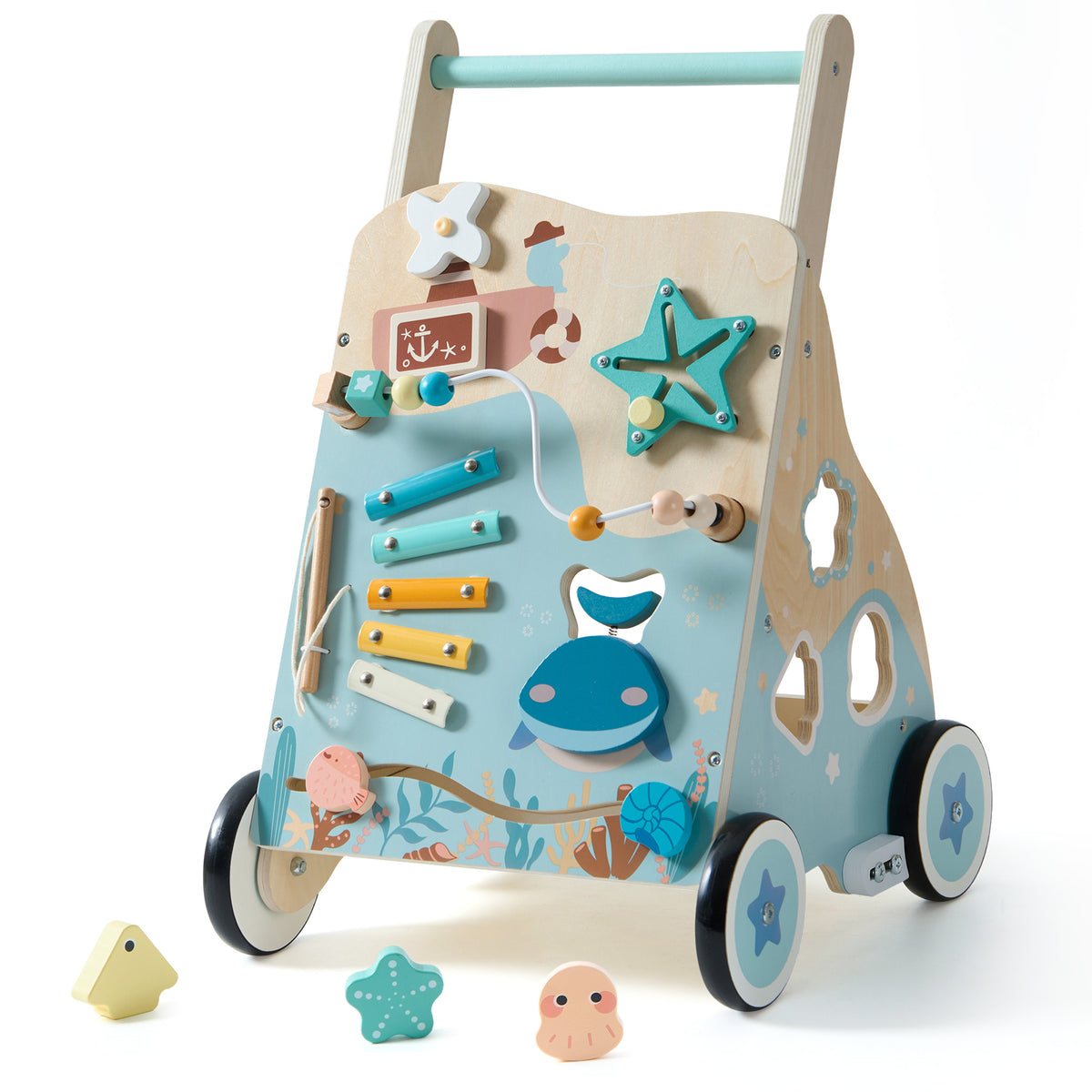 Robud baby push walker, main product photo on white background