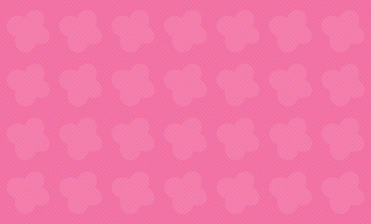 Soft pink background with repeating faint heart motif pattern in a slightly deeper rose shade.