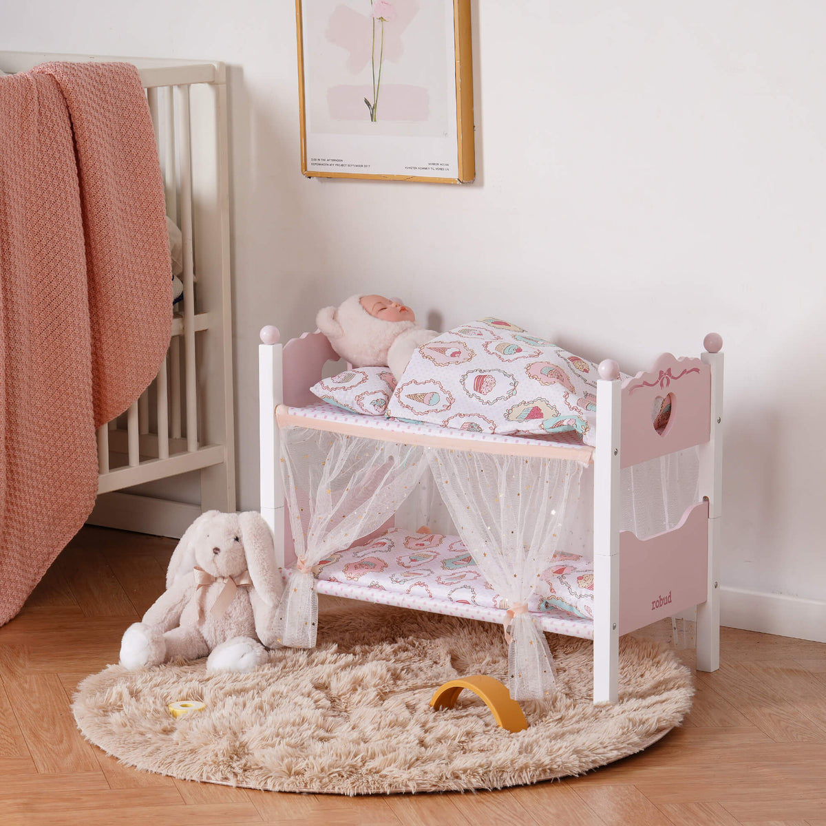 Robud Pink Princess Bunk Bed main product photo