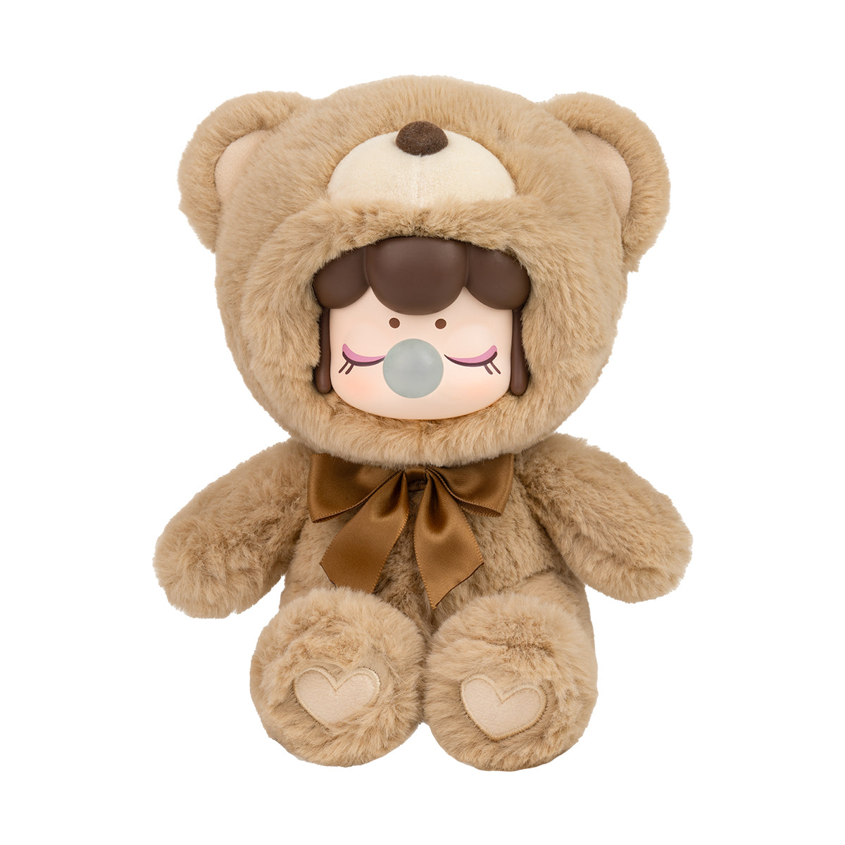 Rolife Nanci Colorful Chocolate Cutie Bears caramel coffee bear plush doll on a white background showing the full front view.