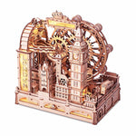 ROKR Marble Travel • London Wooden 3D wooden marble run, main hero shot EGB01