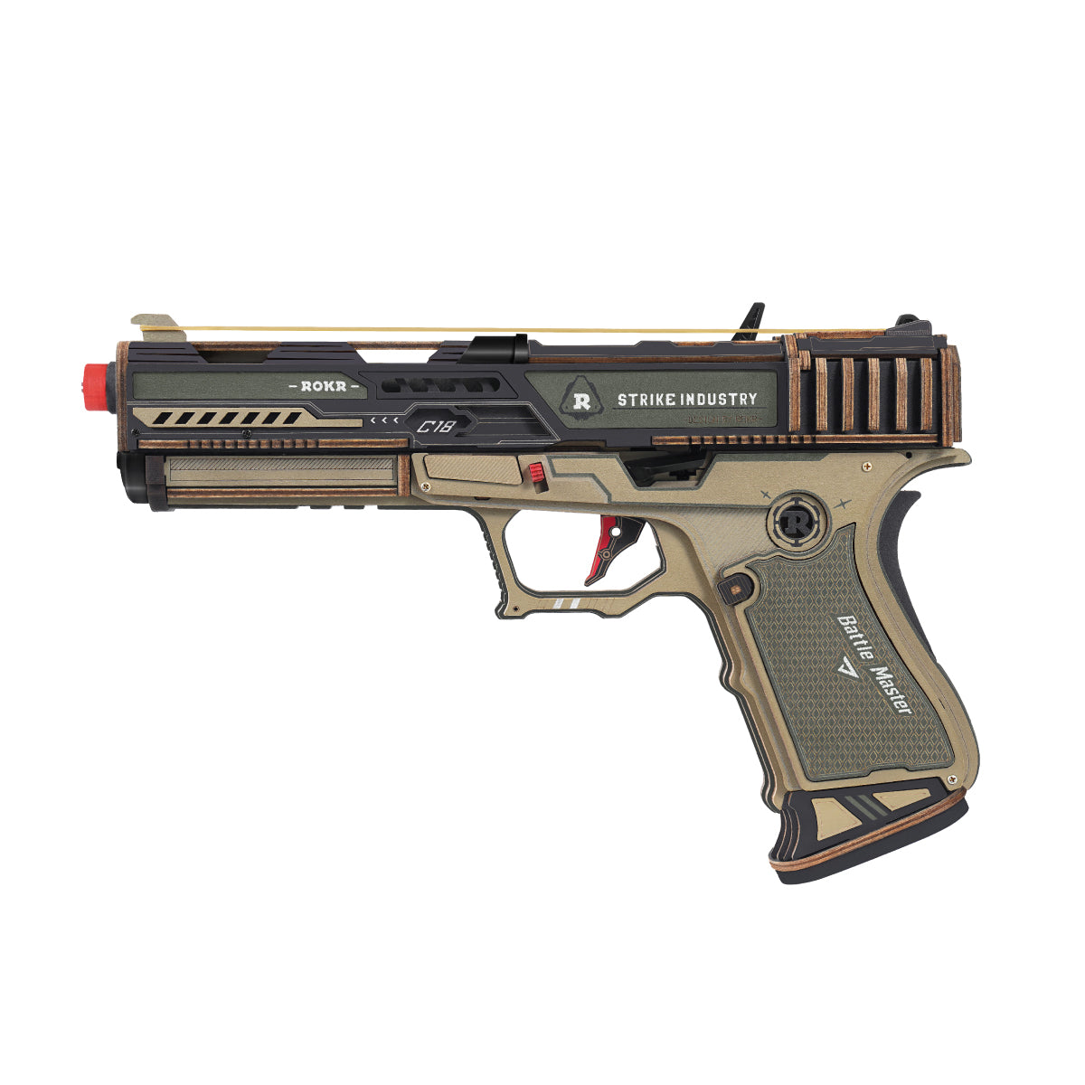 ROKR Legato C18 Pistool houten rubberband blaster voltooid model