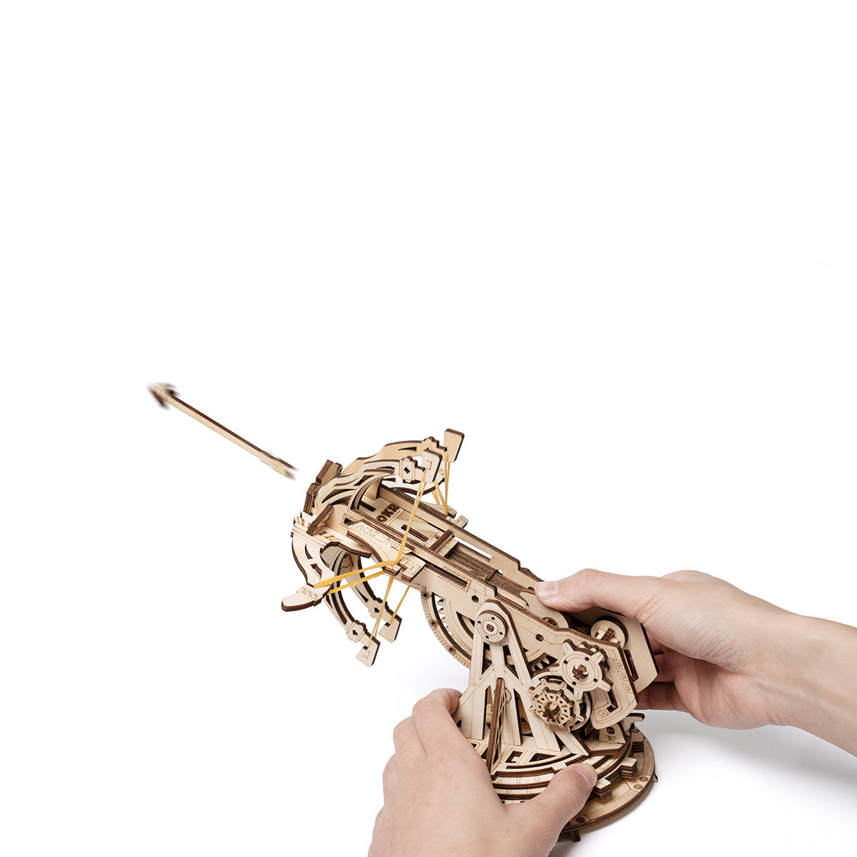 ROKR, Siege Heavy Ballista, KW401, 3D wooden siege weapon puzzle, three-quarter angle