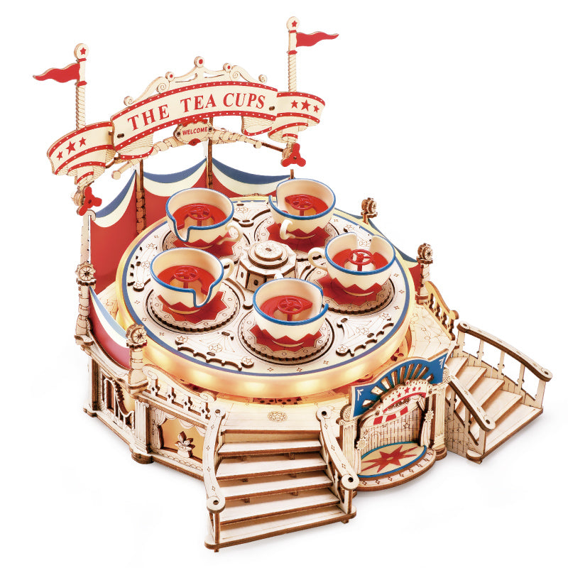 ROKR Tilt-A-Whirl DIY-Spieluhr 3D-Holzpuzzle EA04