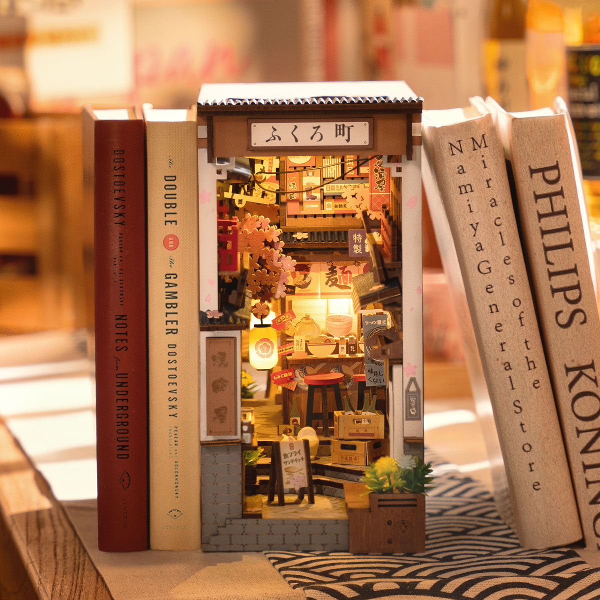 Rolife Sakura Wine Alley DIY Book Nook Shelf Insert Kit