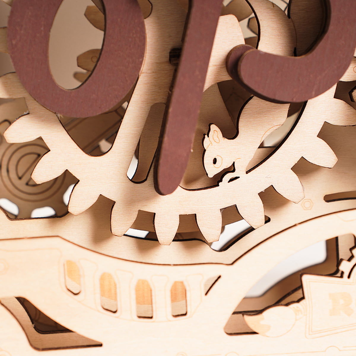 ROKR, Open Closed Sign, LK506, 3D wooden open closed sign puzzle, styled scene