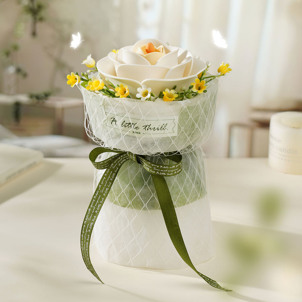ROKR Weiße Kamelie DIY 3D Puzzle Modell AF011