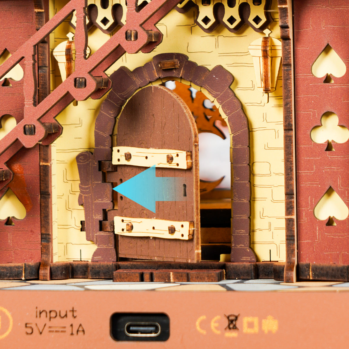 ROKR Cuckoo Clock Mechanical 3D Wooden Puzzle, mechanical cuckoo clock 3D wooden puzzle, top-down view