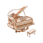ROKR, Magic Piano Mechanical Music Box, AMK81, 3D wooden music box puzzle, front view