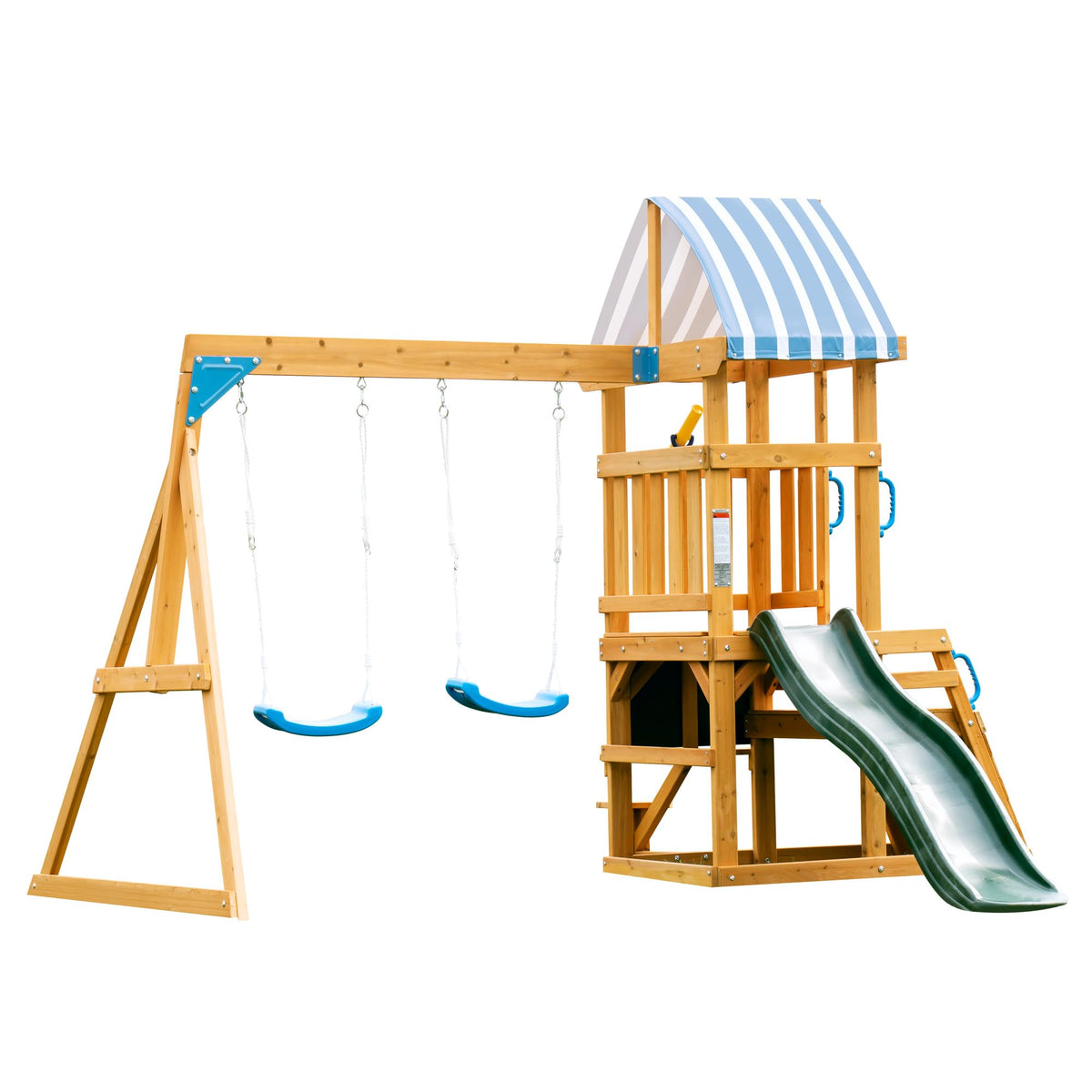 Robud wooden swing set, main product photo on white background