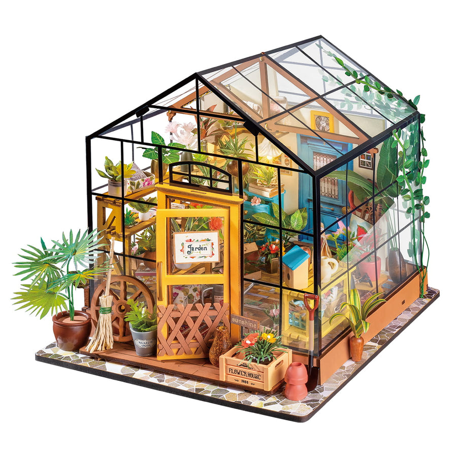 Rolife, Cathy's Flower House, DG104, DIY miniature house kit, front view