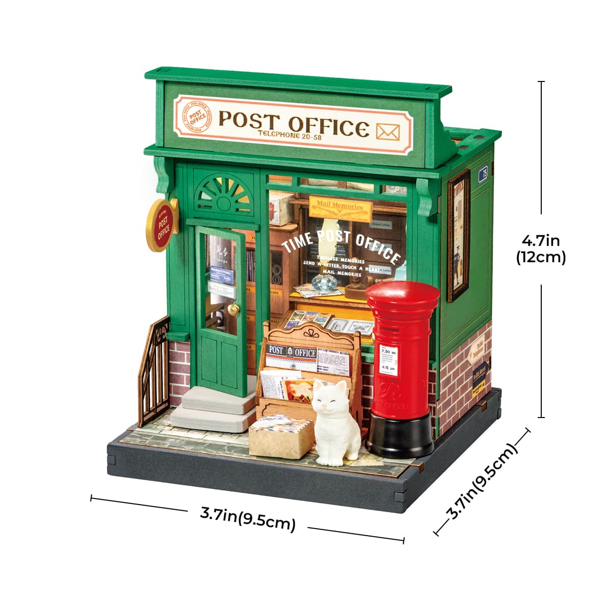 Rolife Little & Warm Space Series3 DIY book nook miniature kit, completed model displayed on a shelf