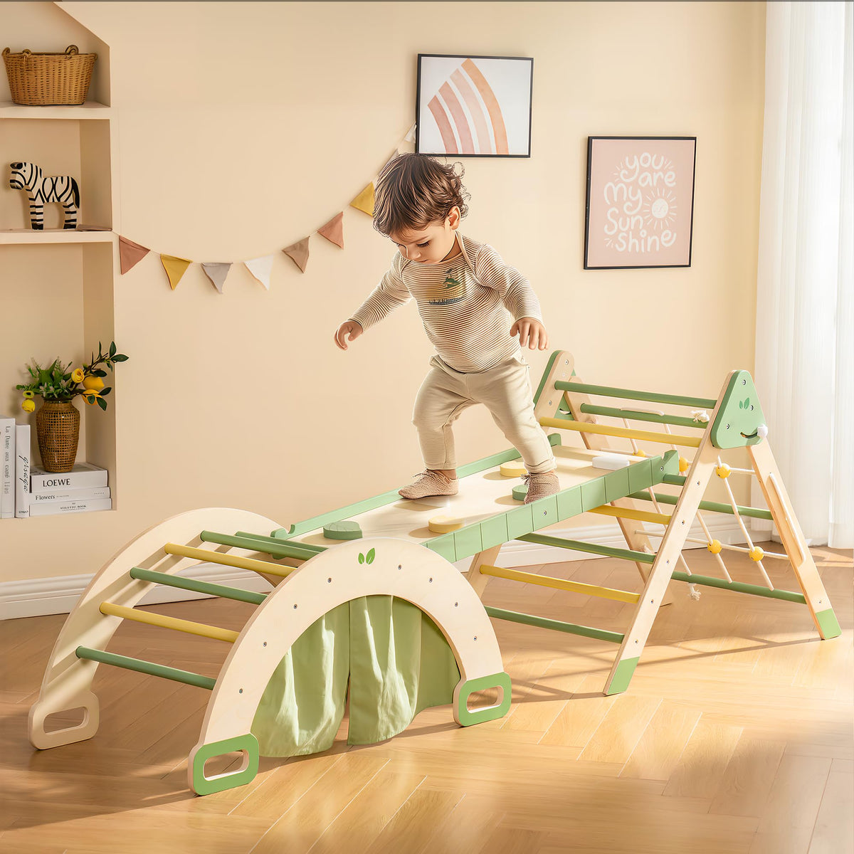 Robud toddler climbing toy set, main product photo on white background