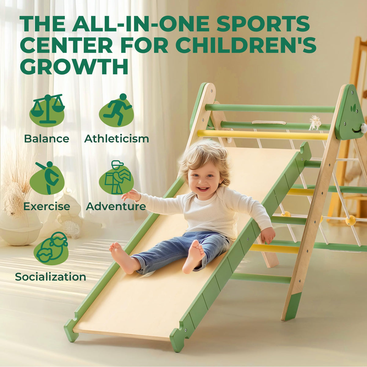 Robud toddler climbing toy set, close-up of texture and finish