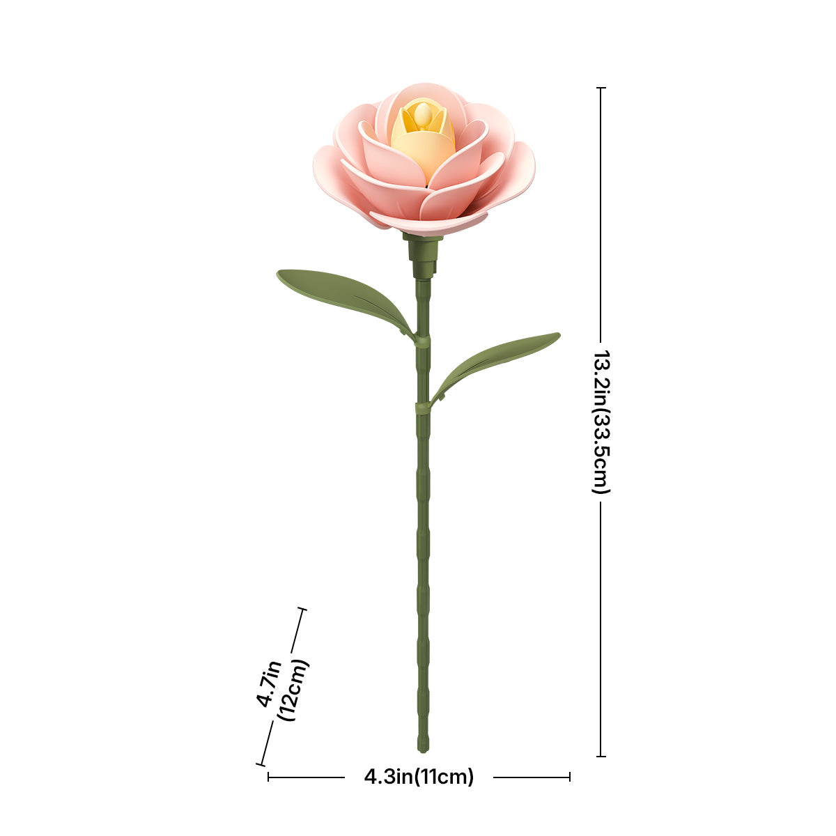 ROKR Floral Art Series Single Flower, 3D wooden single flower puzzle, parts layout (AD012)