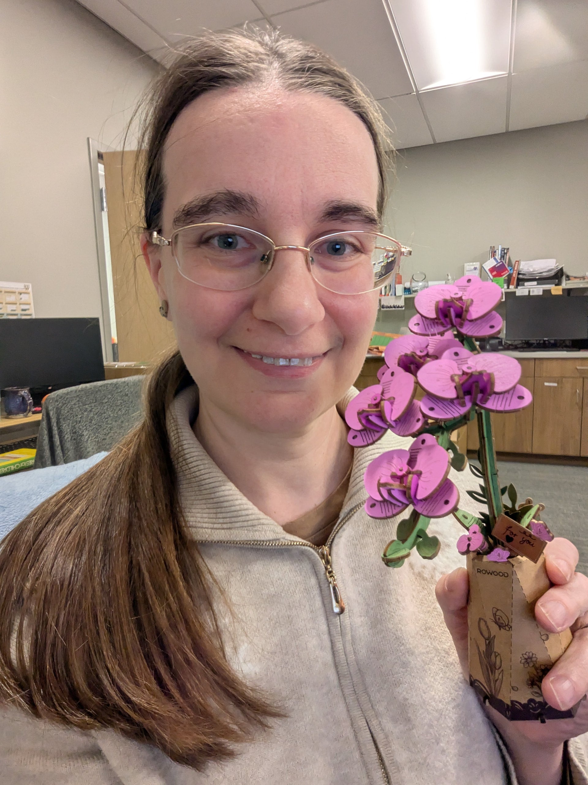 Robotime Amanda and She S Wooden Orchid