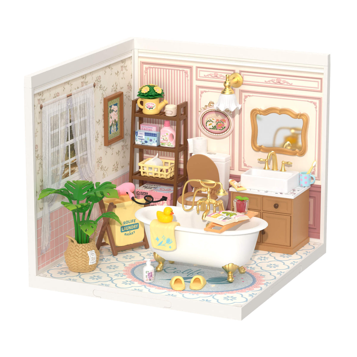 Rolife Pop Bubble Bathroom DIY Miniature House DW014B main product photo