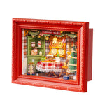 Rolife Christmas Eve Party 3D Wooden Puzzle DP005 3D wooden puzzle model, product front view on neutral background