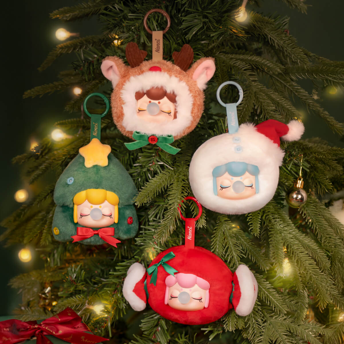 Rolife Nanci's Christmas Gift Plush Pendant PZC13 collectible figure, angled view showing detail and craftsmanship