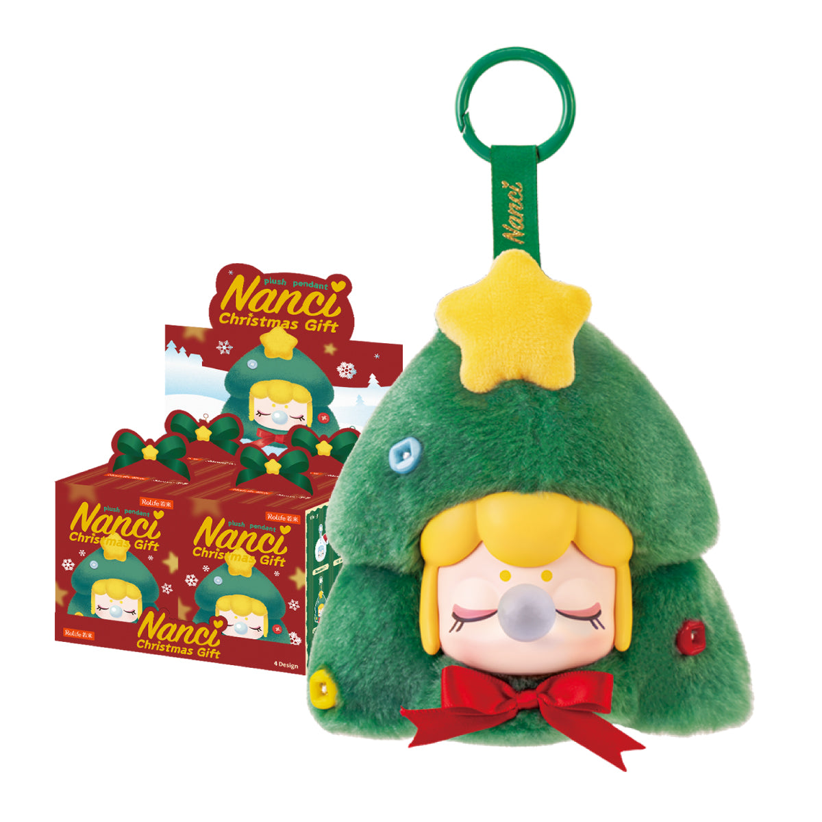 Rolife Nanci's Christmas Gift Plush Pendant PZC13 collectible figure, product front view on neutral background