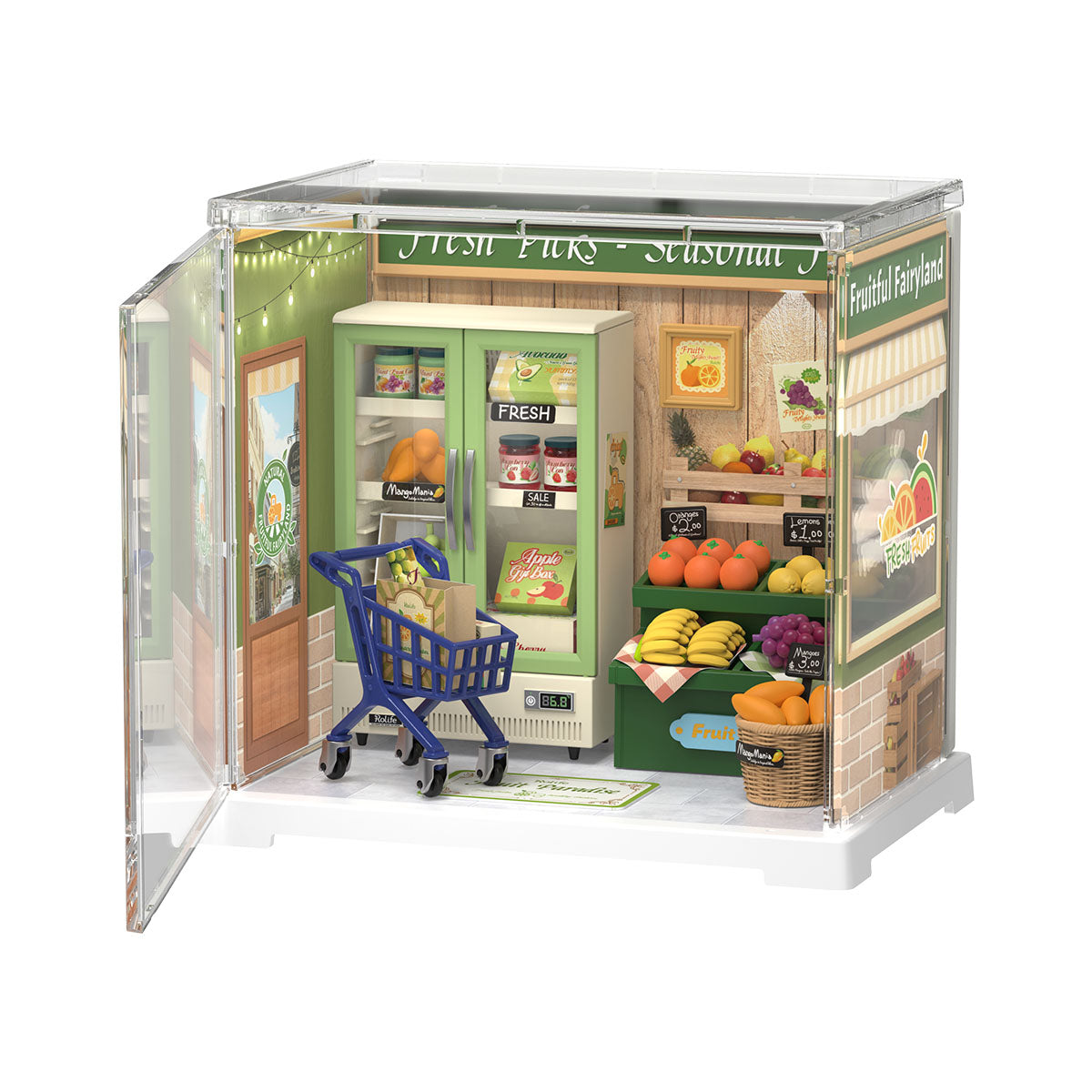 Rolife Nature Energy Fruits DIY Miniature House DWS01B, DIY miniature dollhouse kit, front product view