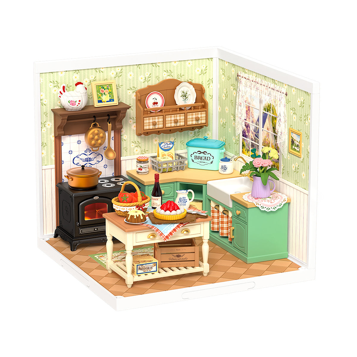 Rolife Super Creator Series, DIY miniature dollhouse kit, in-use demonstration