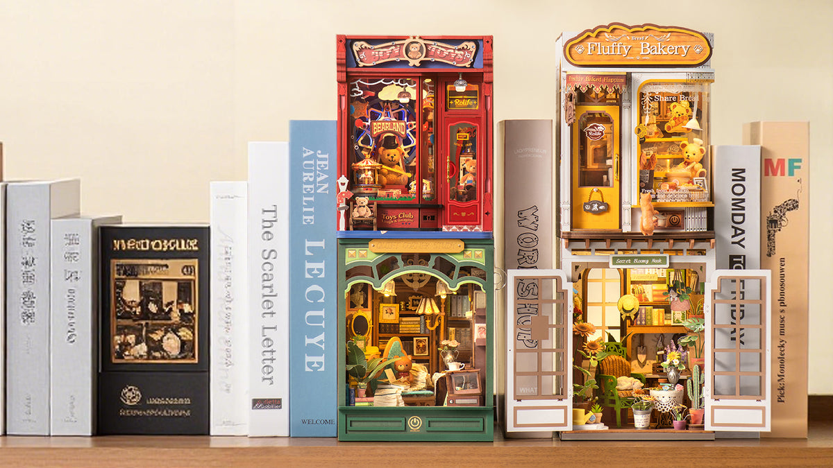 Verander je boekenplank in een charmante miniatuurstraat