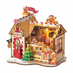 Rolife Gingerbread House Miniature House DG176 DIY miniature house kit, product front view on neutral background