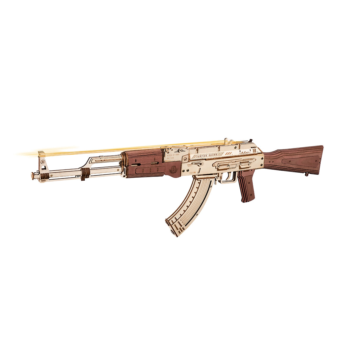 ROKR Gun Bundle + DIY gift bundle, product detail view: LQ901 wooden rifle and LQB01 wooden pistol DIY toy gun models LQB0...