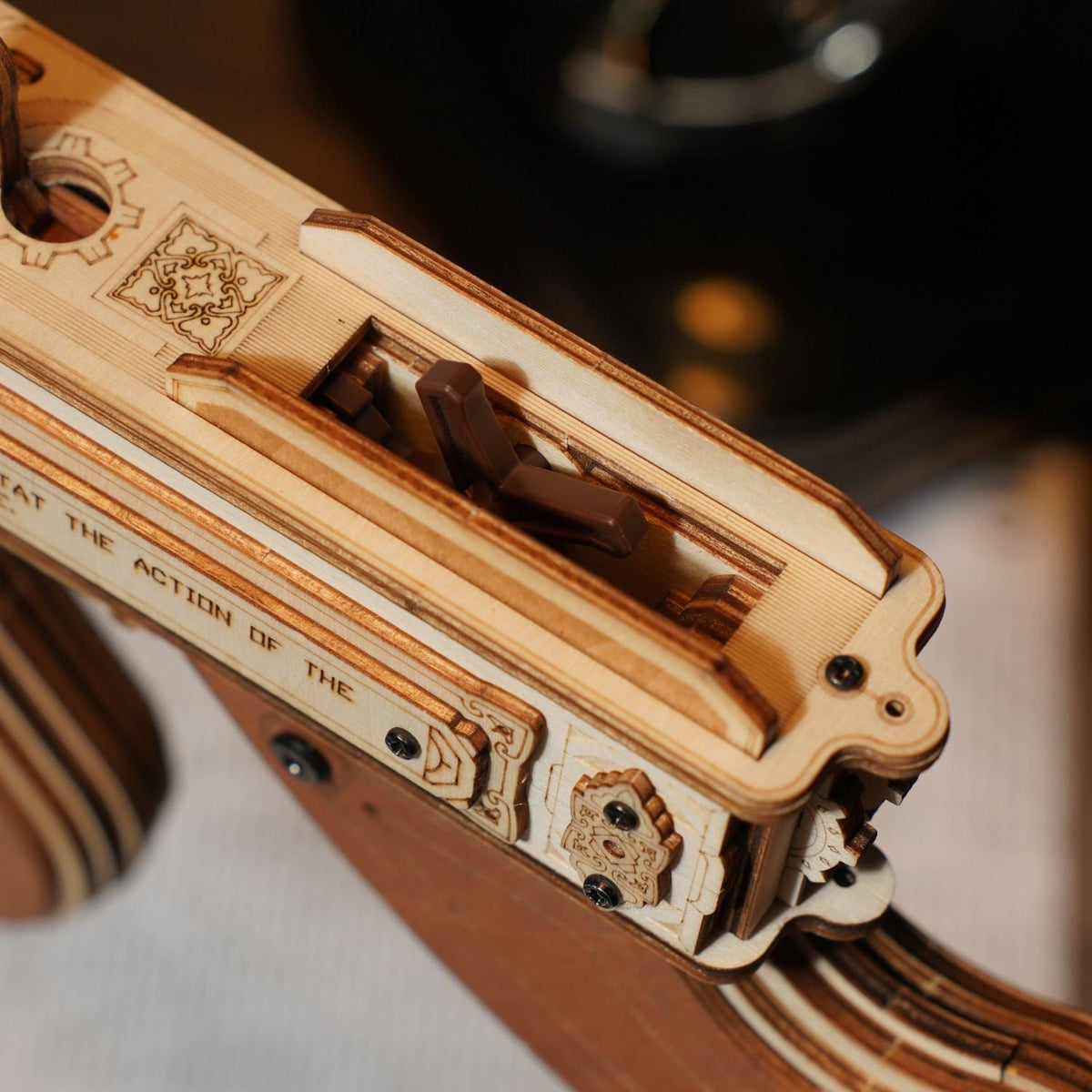 ROKR Gun Bundle + DIY gift bundle, product detail view: LQ901 wooden rifle and LQB01 wooden pistol DIY toy gun models LQB0...