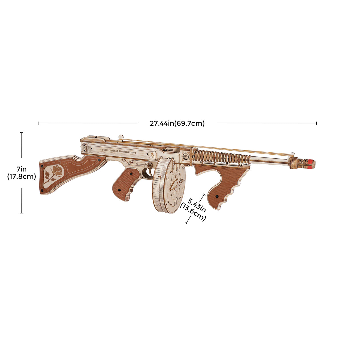 ROKR Gun Bundle + DIY gift bundle, product detail view: LQ901 wooden rifle and LQB01 wooden pistol DIY toy gun models LQB0...